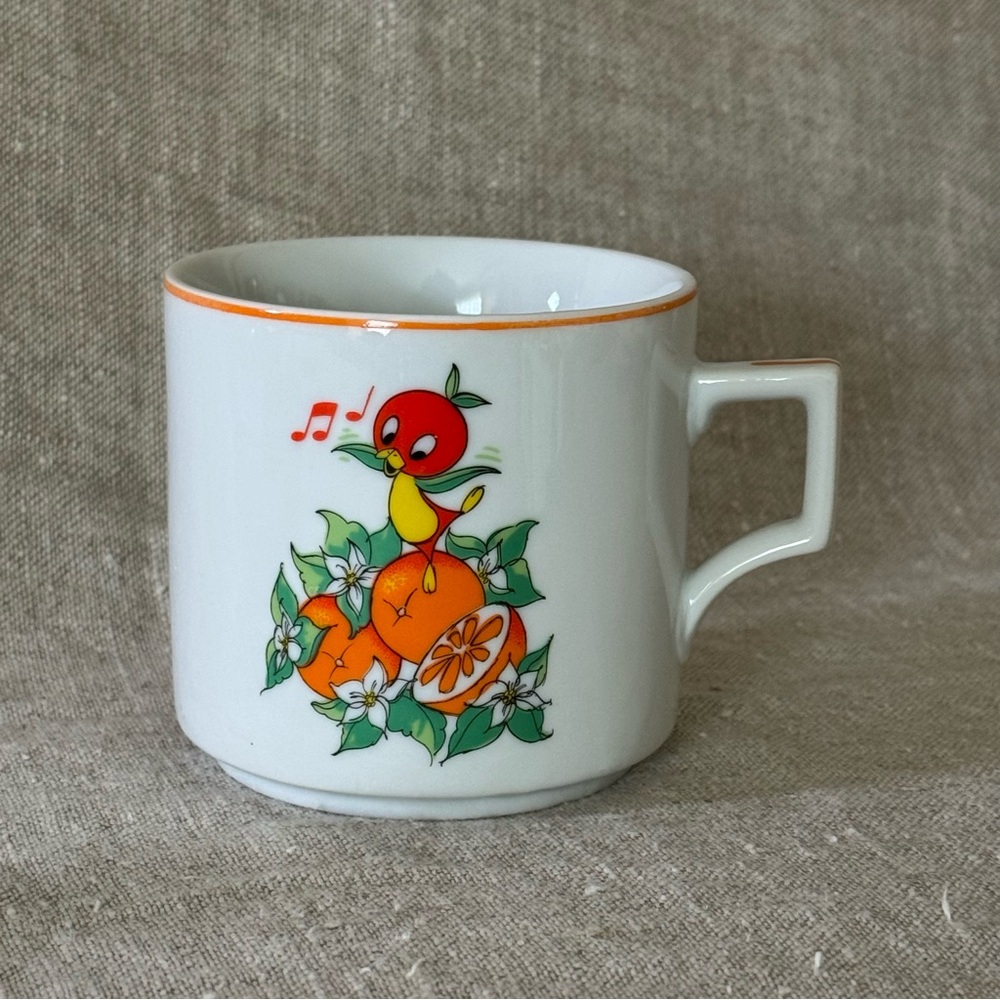 vintage 70s Disney Orange Bird coffee mug - Picture 2 of 8